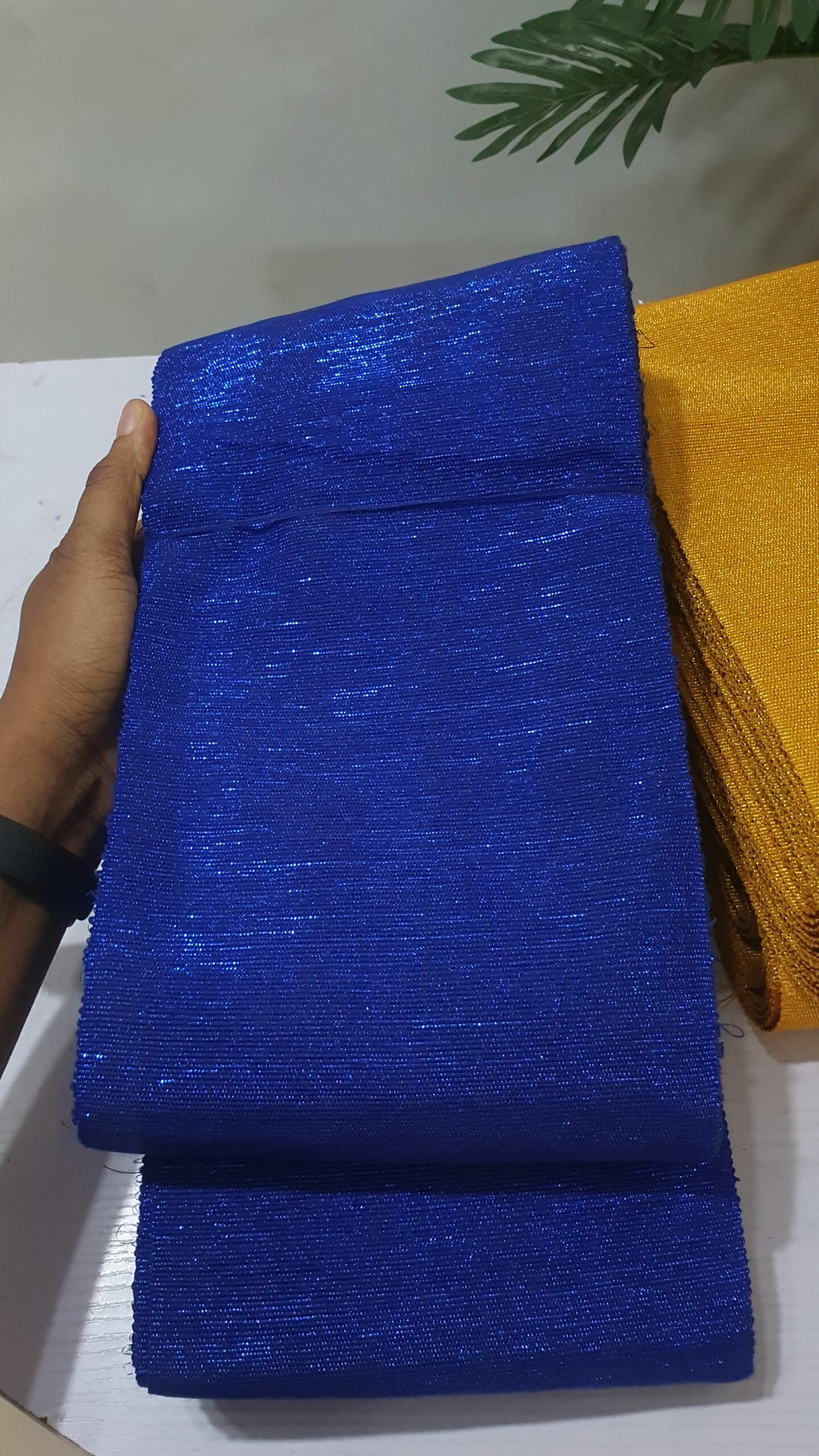 Royal blue Supernet Aso oke